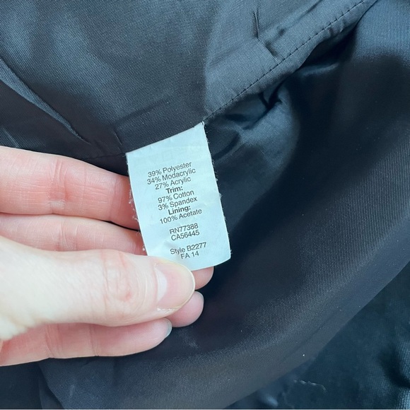 Madewell Women’s Black Sherpa Faux Fur Zipper Vest Size XS - Picture 5 of 7